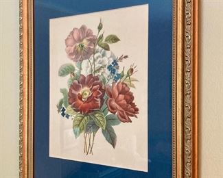 vintage floral framed print