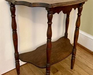 Vintage demi-lune accent table