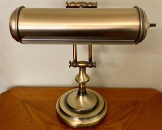 Brass banker's lamp