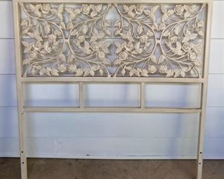 Vintage metal floral headboard