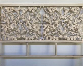 Vintage metal floral headboard