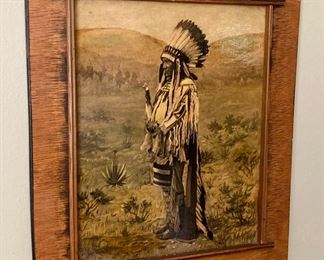 Vintage Native American Chief art