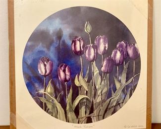 Mia's Tulips by G. Webb 1992 unframed print