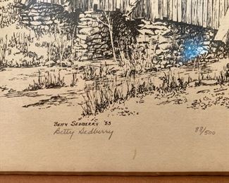 Pisgah Bridge by Betty Sedberry 1983 88/500