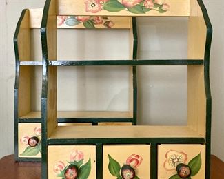 Hand-painted wall shelves