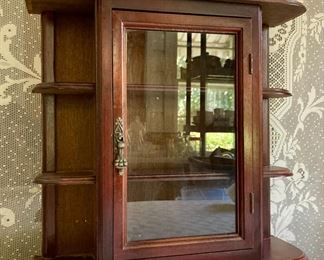 Vintage wooden wall display case