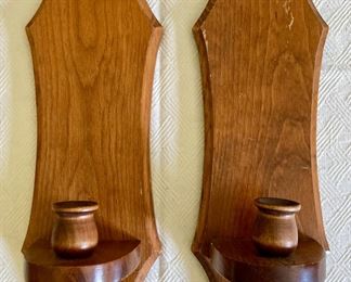 Vintage wooden candleholders
