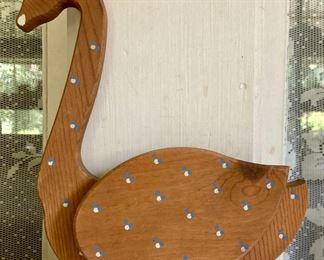 Vintage painted wood carvings