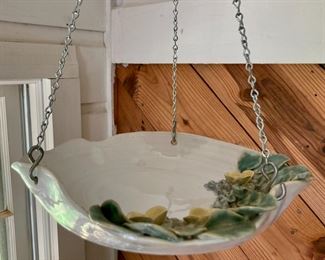 Holly Hill Pottery (Seagrove, NC) hanging bird bath