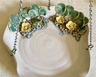 Holly Hill Pottery (Seagrove, NC) hanging bird bath