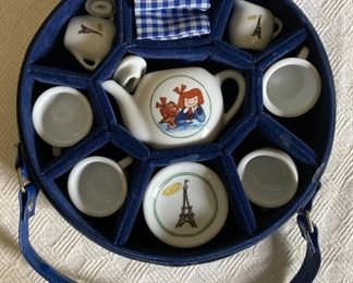 Madeline child's tea set in case
