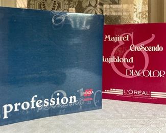 Majirel, Crescendo, Majiblond, Diacolor L'Oreal Technique Professionnelle color sample book; Profession by Indola Exclusively Professional color sample book