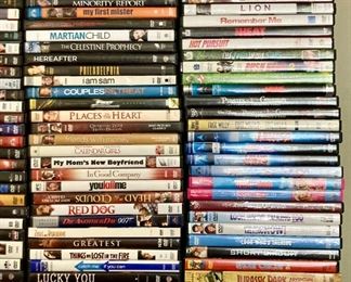 Assorted DVDs, all genres