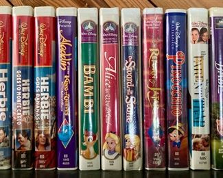 Assorted vintage Disney VHS tapes