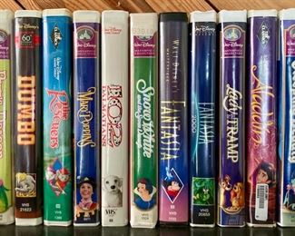 Assorted vintage Disney VHS tapes