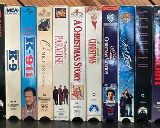 Assorted vintage VHS tapes, all genres