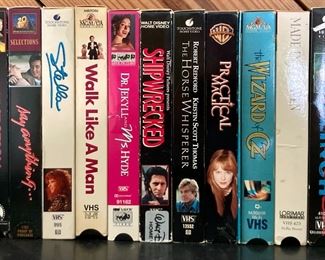 Assorted vintage VHS tapes, all genres
