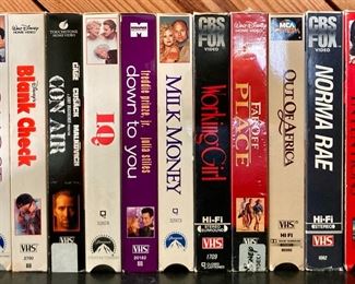Assorted vintage VHS tapes, all genres