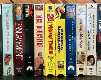Assorted vintage VHS tapes, all genres