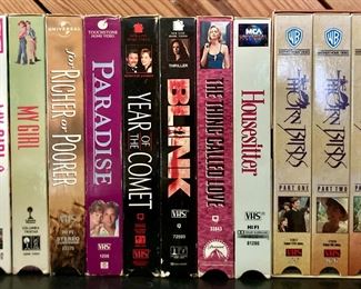 Assorted vintage VHS tapes, all genres