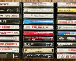 Assorted vintage cassette tapes, all genres
