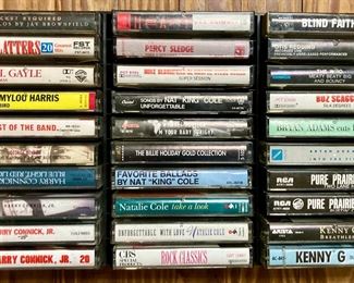 Assorted vintage cassette tapes, all genres