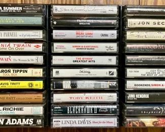 Assorted vintage cassette tapes, all genres