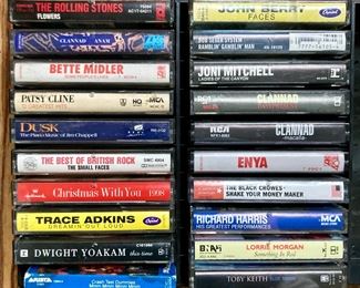 Assorted vintage cassette tapes, all genres