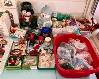 Vintage Christmas decorations including Precious Moments, Heritage Village Collection, Disney, Looney Tunes, Enesco, Lenox and much more