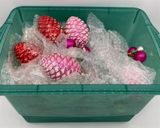 Vintage Christmas glass ornaments