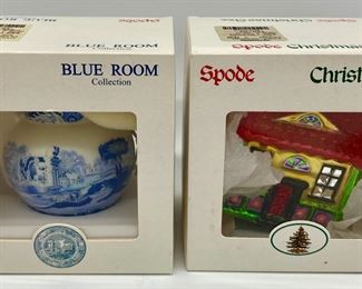Vintage Spode glass ornaments