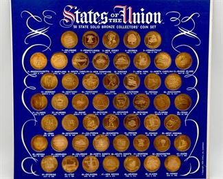 States of the Union solid bronze collectors' coin set