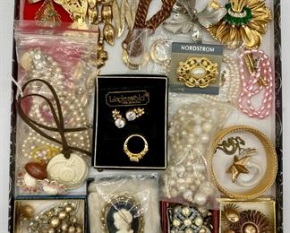 Assorted costume jewelry