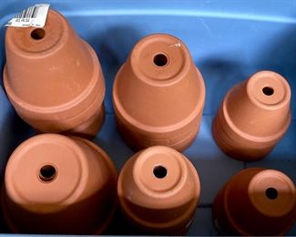 Assorted clay and terra cotta pots
