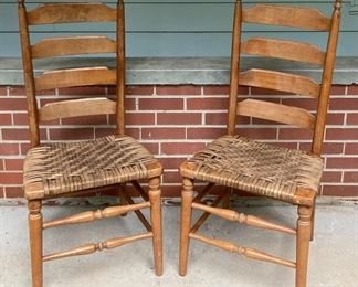 Antique ladder back chairs