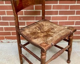 Antique rush bottom chair