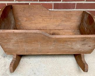 Vintage wood cradle