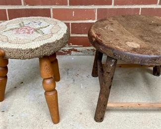 Vintage stool (as-is); antique stool