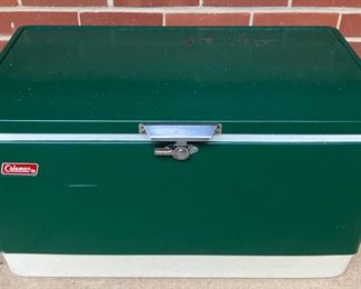 Vintage green Coleman cooler