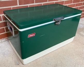 Vintage green Coleman cooler