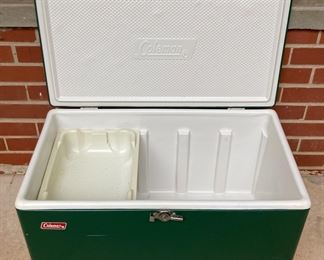 Vintage green Coleman cooler
