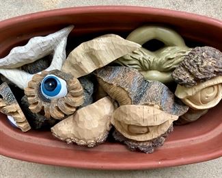 Assorted wood carvings