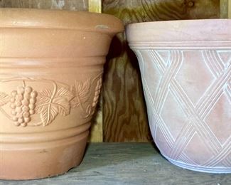 Assorted flower pots and planters