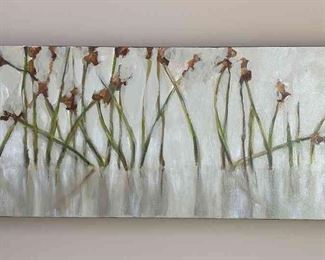 Bulrush III Original Painting 2013 By Jill Van Sickle 