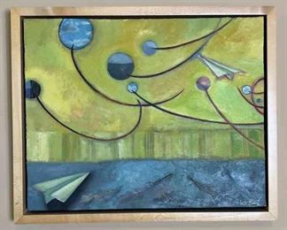 Paper Airplanes  Original Painting 