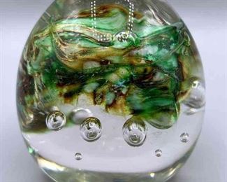 Blown Glass Paper Weight By Nolan Prohaska