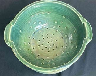 Handcrafted Colander And Plate By Laura McCaul 