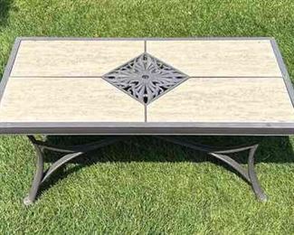 Tiled Low Patio Coffee Table