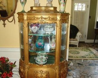 Antique Gold Gilded cabinet from the Annesdale mansion