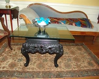 Oriental carved table